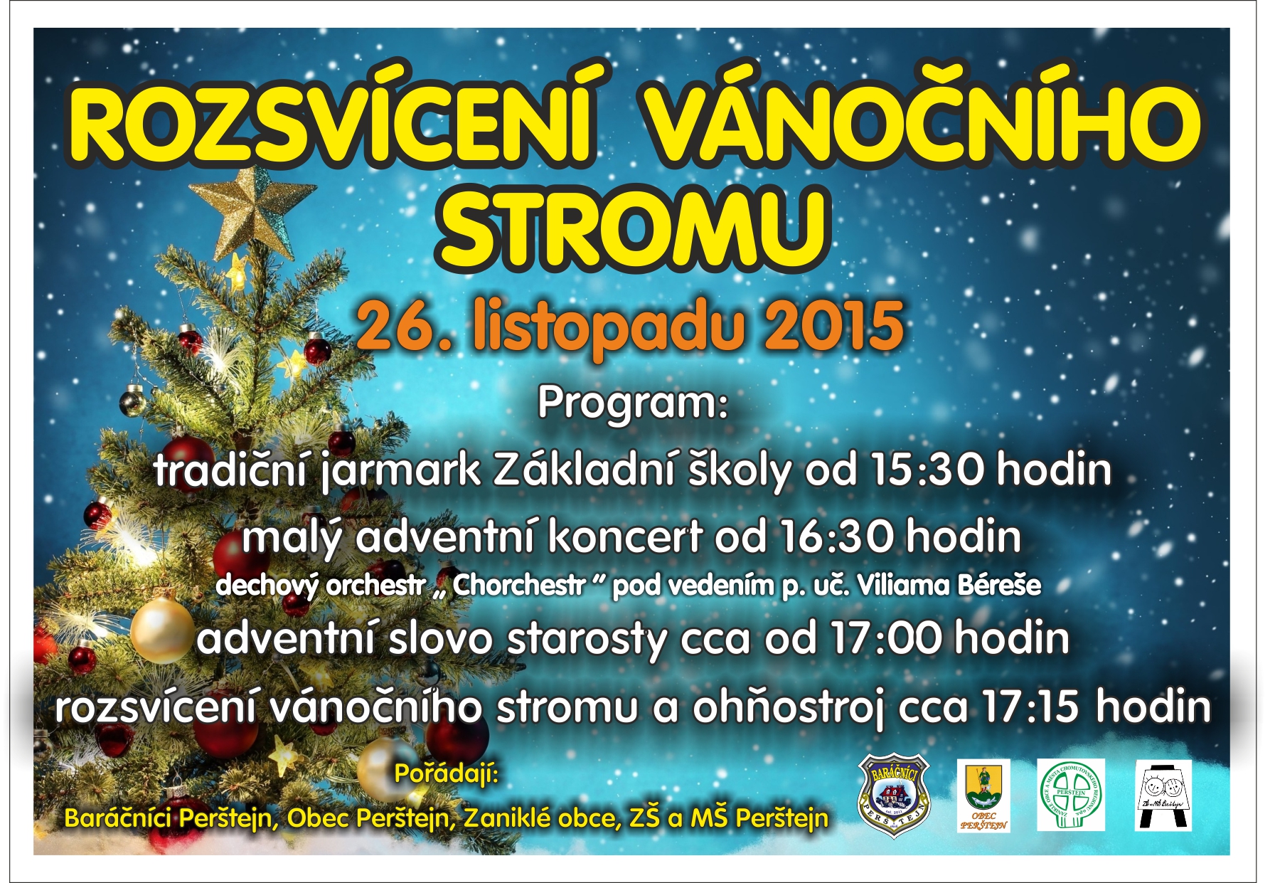 baráčníci plakát vánoční strom 2015