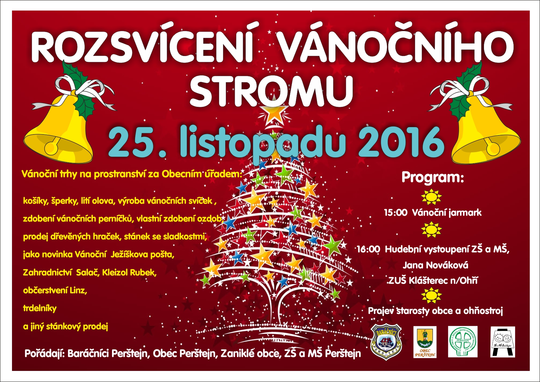 baráčníci plakát vánoční strom 2016